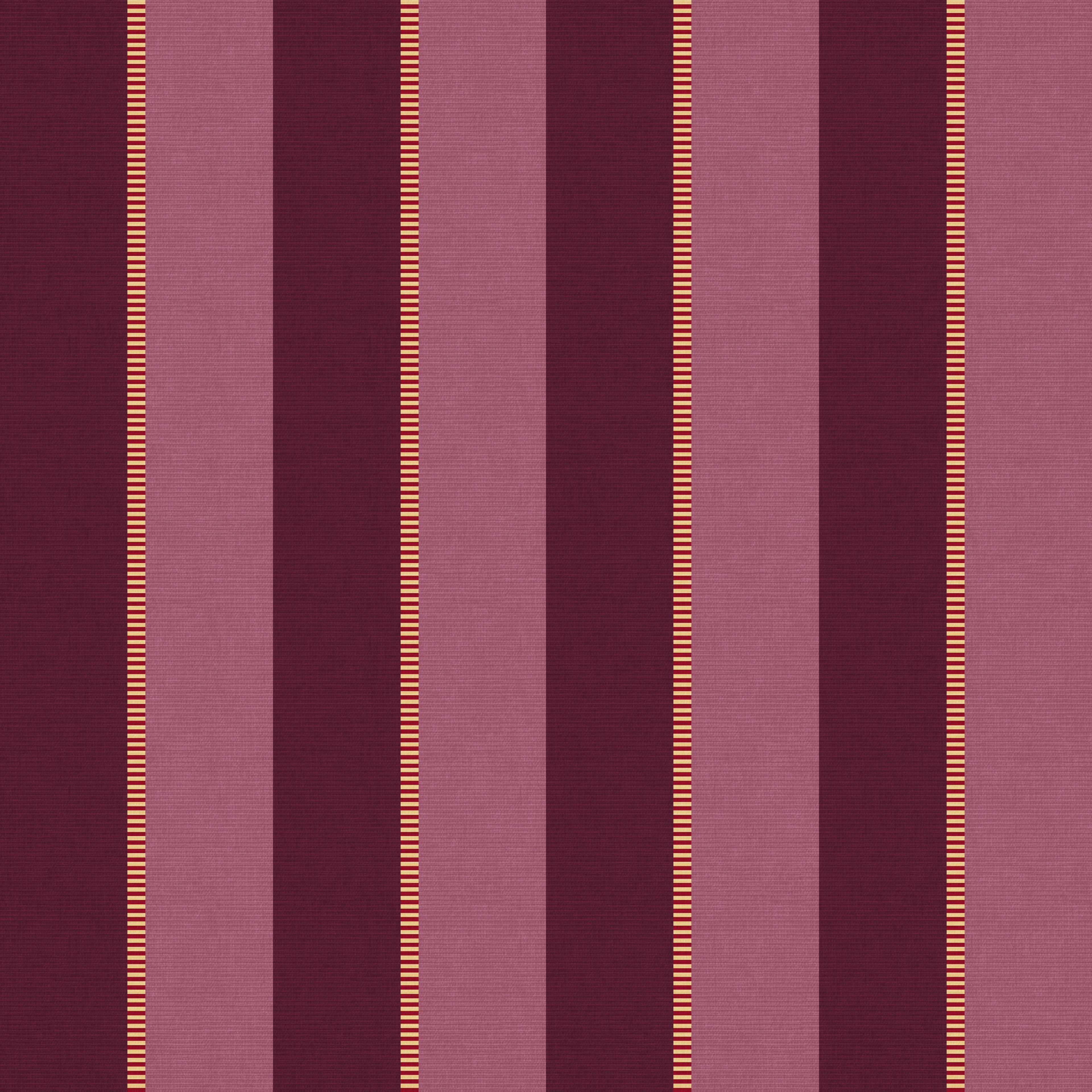 Patterned fabric with vertical stripes on a dark red background  Vertical stripe wallpaper pattern featuring alternating wide bands with fine accent stripes, creating a tailored, rhythmic design with classic structure and modern polish.
