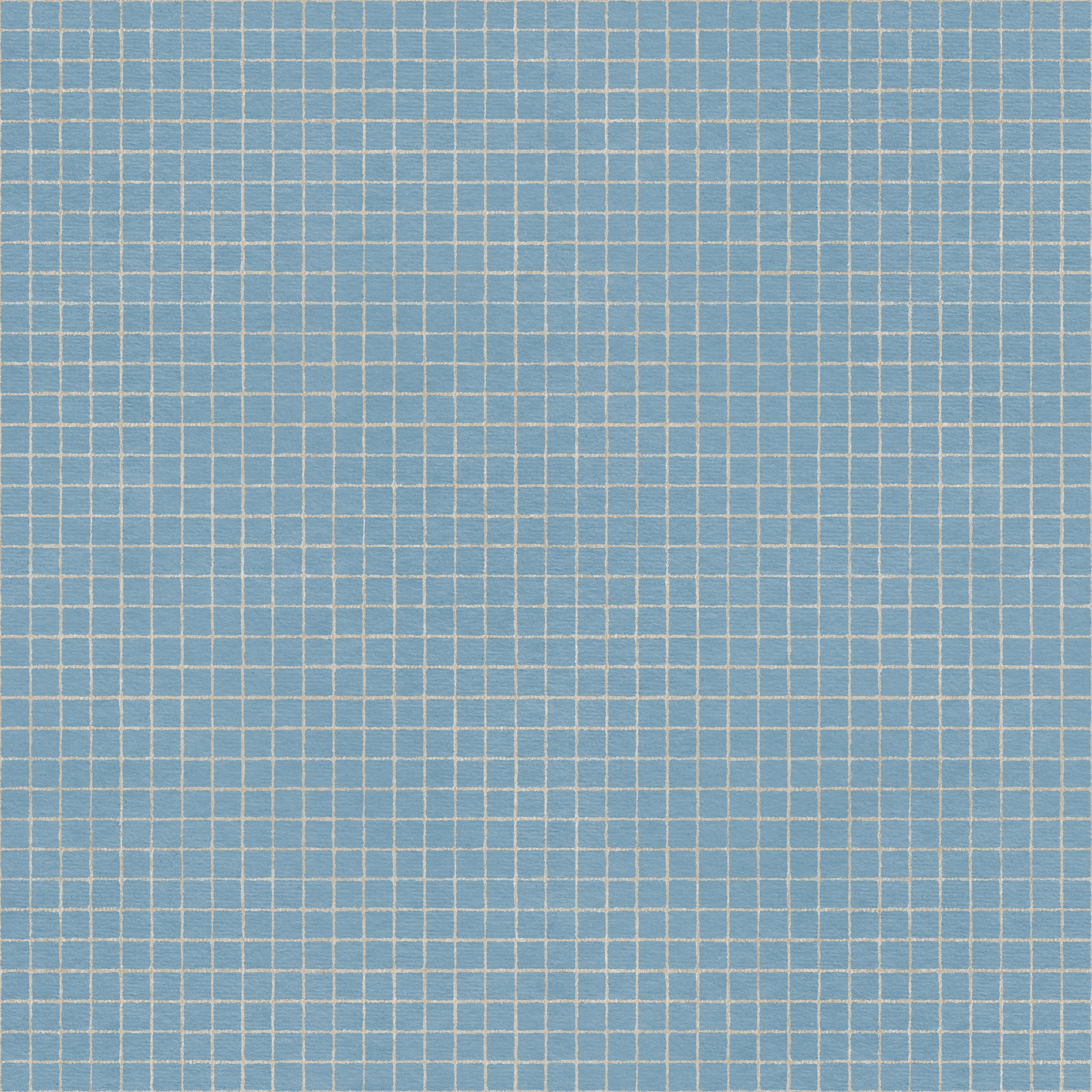 Geometric grid wallpaper pattern with clean, intersecting lines arranged in a structured, modern layout, creating a crisp and graphic design ideal for contemporary interiors. Blue and white check, graphic squares 