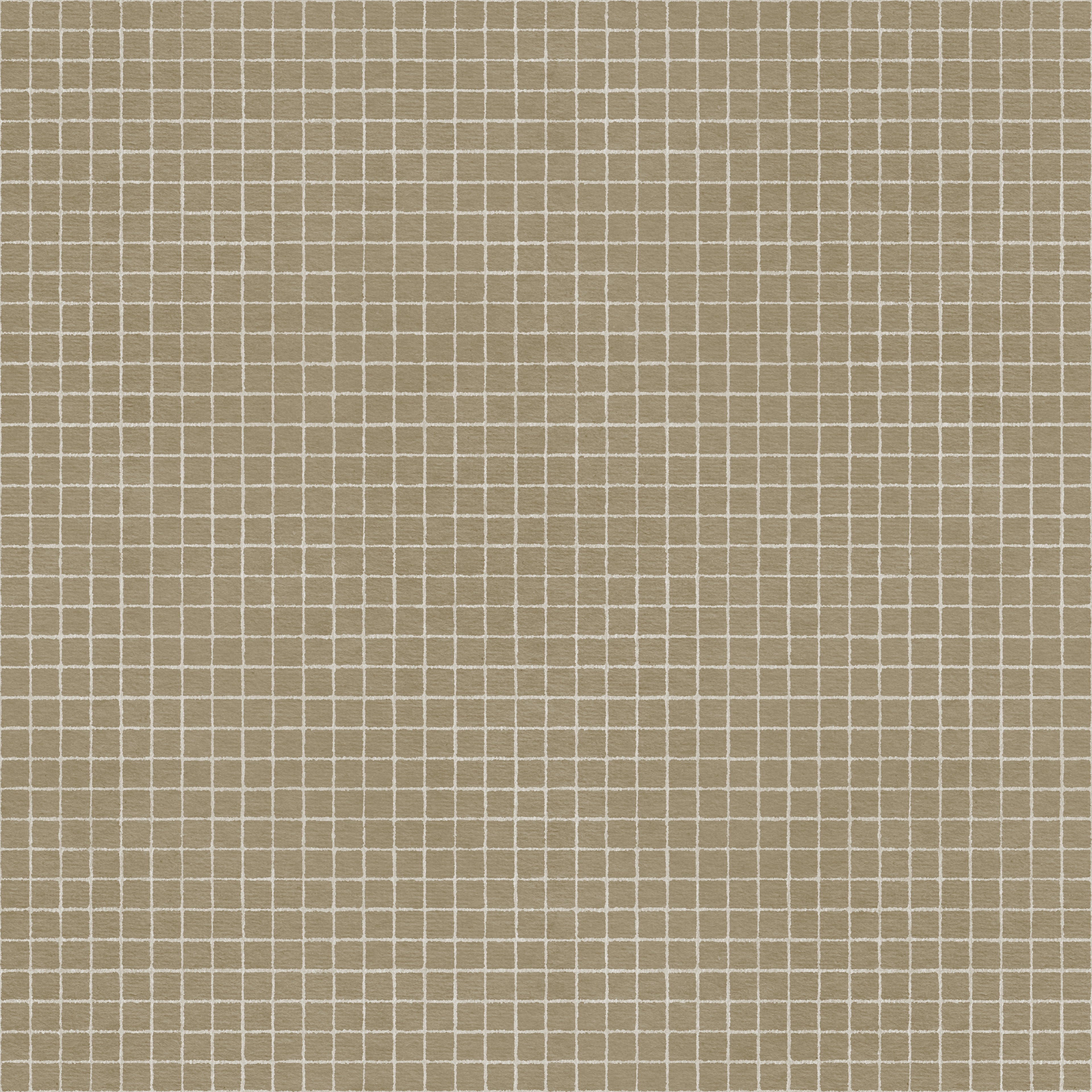 Geometric grid wallpaper pattern with clean, intersecting lines arranged in a structured, modern layout, creating a crisp and graphic design ideal for contemporary interiors. Brown, tan, beige and white check, graphic squares 