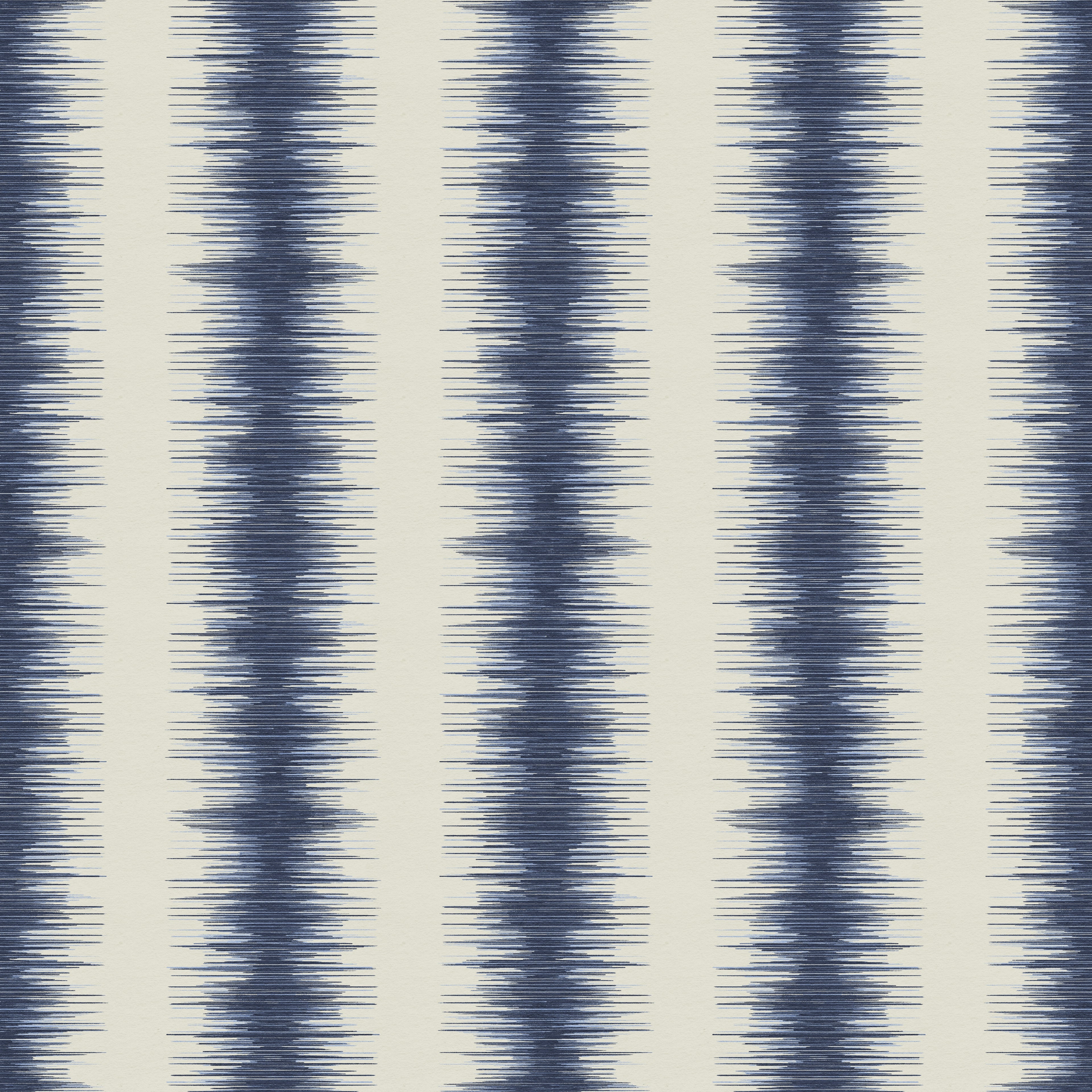 Abstract stripe wallpaper pattern with textured, irregular vertical bands that create organic movement and a modern, layered look inspired by natural rhythm.
Blue Navy Ivory white, Les Touches