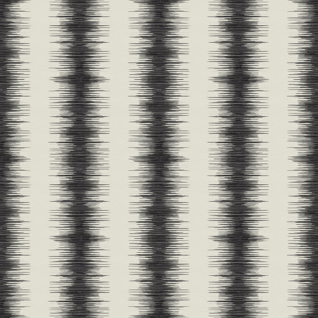 Abstract stripe wallpaper pattern with textured, irregular vertical bands that create organic movement and a modern, layered look inspired by natural rhythm.
Black white ivory, Les Touches